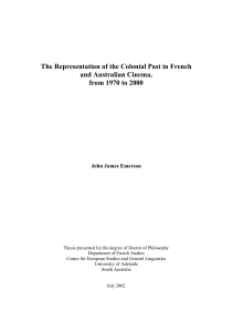 The representation of the Colonial past in French and Australian