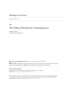 The Political Market for Criminal Justice