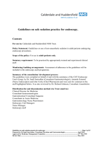 Guidelines on safe sedation practice for endoscopy