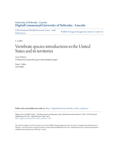 Vertebrate species introductions in the United States and its territories