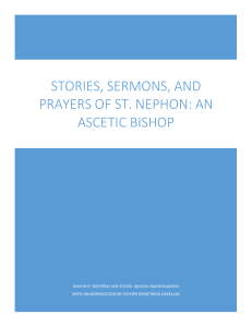 Stories, sermons, and prayers of St. Nephon: an ascetic Bishop