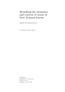 Modelling the dynamics and control of stoats in New Zealand forests