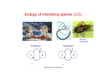 Ecology of interacting species (1/2)