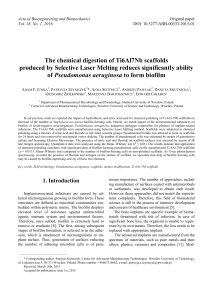 The chemical digestion of Ti6Al7Nb scaffolds produced by Selective