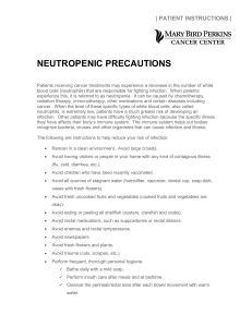 neutropenic precautions - Mary Bird Perkins Cancer Center