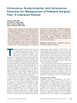 Intravenous Acetaminophen and Intravenous Ketorolac