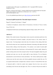 Structural uplift beneath the Chicxulub impact structure