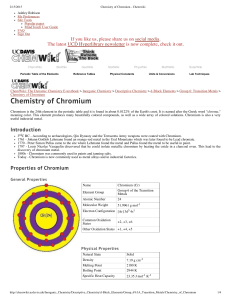 Chemistry of Chromium - Chemwiki
