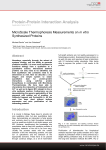 MicroScale Thermophoresis Measurements on in vitro Synthesized