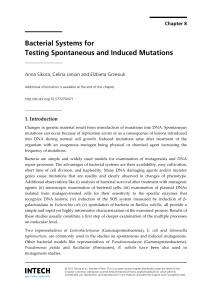Bacterial Systems for Testing Spontaneous and