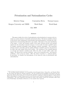 Privatization and Nationalization Cycles