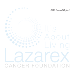 2015 Annual Report - Lazarex Cancer Foundation