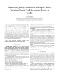 Distractor Quality Analyze In Multiple Choice Questions