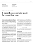 A greenhouse growth model for unselfish roses