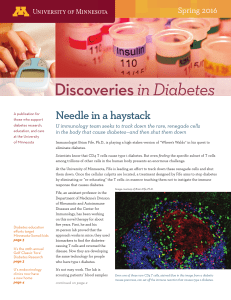 Discoveries in Diabetes Spring 2016