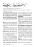 The integrity of a cholesterol-binding pocket in Niemann–Pick C2