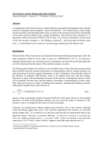 The Electron and the Holographic Mass Solution