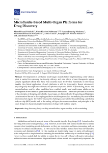 Microfluidic-Based Multi-Organ Platforms for Drug Discovery