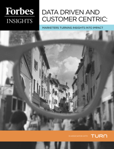 data driven and customer centric