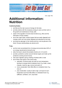 Additional information: Nutrition