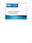 Public Speaking PowerPoint - Physicians for Social Responsibility