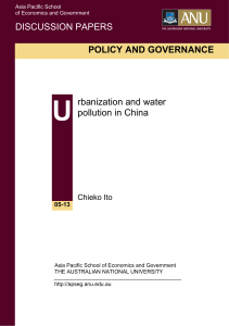 Urbanization and Water Pollution in China