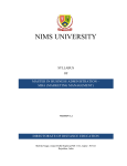 NIMS University Distance Education