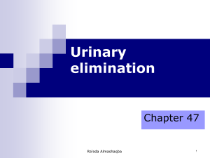 Altered urinary elimination