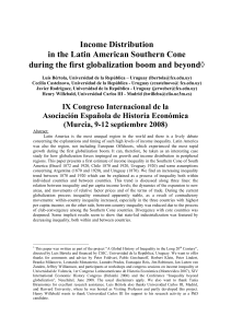 Income Distribution in the Latin American Southern Cone during the