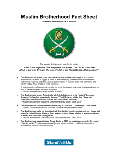 Muslim Brotherhood Fact Sheet