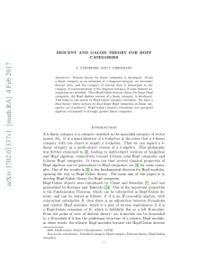 Descent and Galois theory for Hopf categories