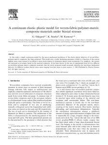 A continuum elastic–plastic model for woven-fabric/polymer