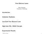 Free Electron Lasers Introduction Undulator Radiation Low