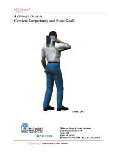 a printable booklet about Cervical Corpectomy and Strut Graft