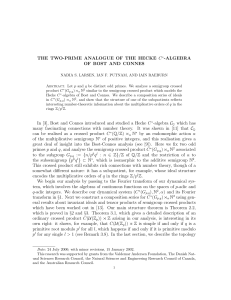 THE TWO-PRIME ANALOGUE OF THE HECKE C