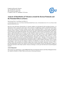 Analysis of Distribution of Volcanoes around the Korean Peninsula