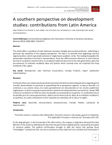 A southern perspective on development studies