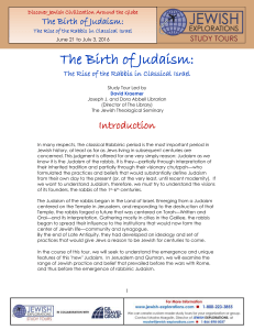 The Birth of Judaism