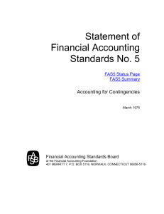 FASB: Status of Statement 5