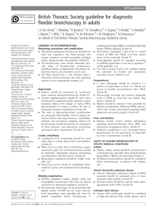 Diagnostic Flexible Bronchoscopy in Adults Guideline 2013