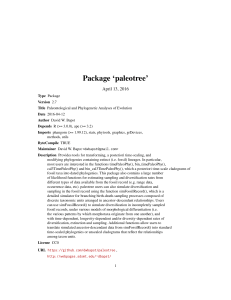 Package `paleotree`