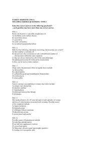 FAMILY MEDICINE (FM-1) MULTIPLE CHOICE QUESTIONS / TYPE