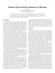 Electron Spin and the Emission of Photons