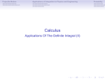 Calculus - Applications Of The Definite Integral (II)
