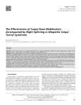 The Effectiveness of Carpal Bone Mobilization Accompanied by