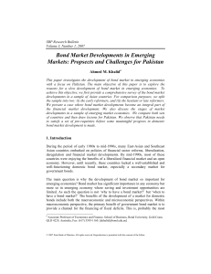 Bond Market Developments in Emerging Markets