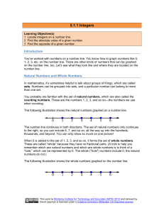 5.1.1 Integers - OpenTextBookStore