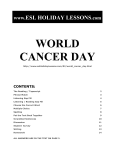 world cancer day - ESL Holiday Lessons