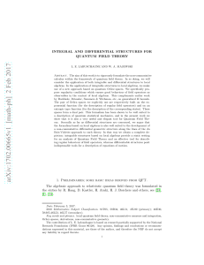 Integral and differential structures for quantum field theory