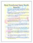 Beep Disinfectant Spray Health Benefits